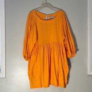 Free people orange babydoll dress